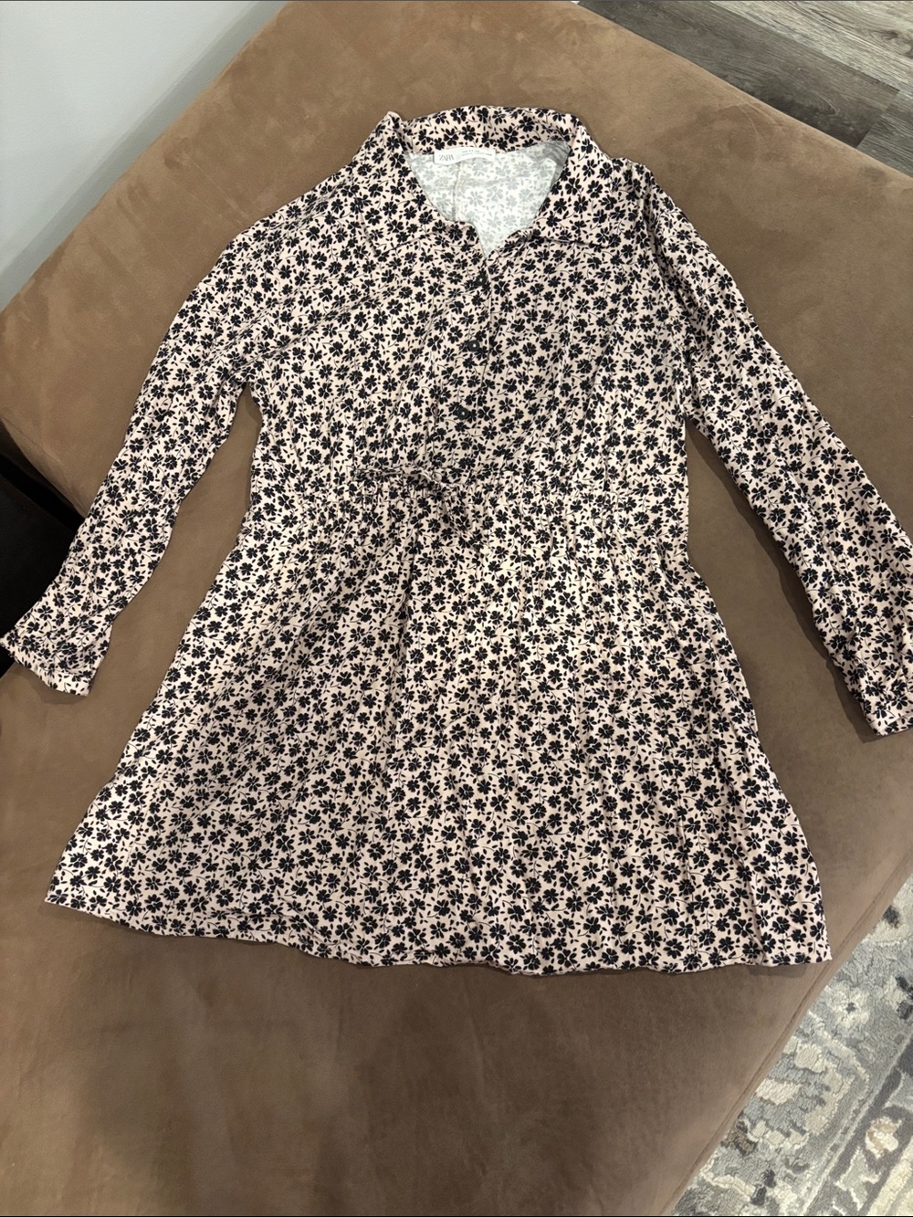 Zara Floral Long-Sleeve Dress